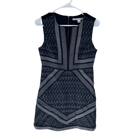 Diane Von Furstenberg Amanda Dress Jacquard Geometric Sheath Mini Size 6 - Picture 2 of 10